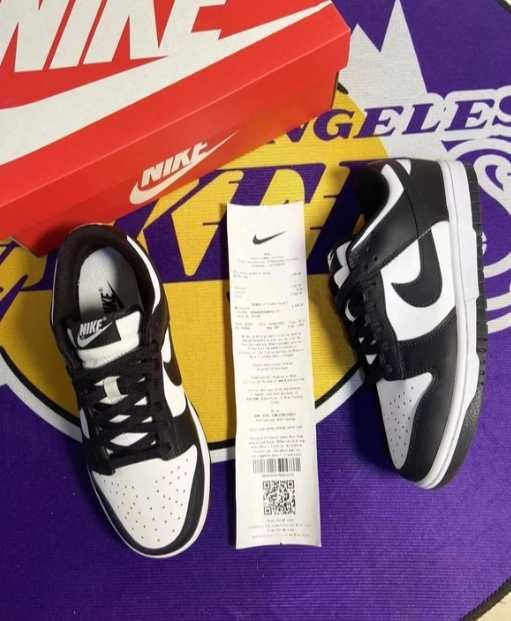 nike dunk biack low whute panda 40