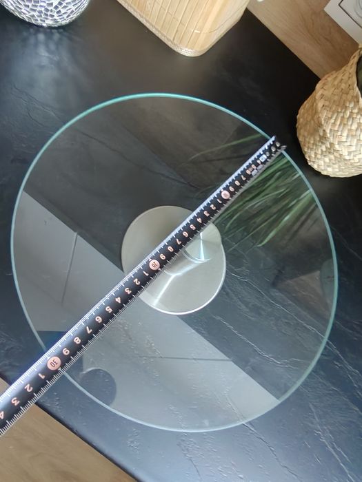 Okrągła szklana obrotowa patera na ciasto przekąski