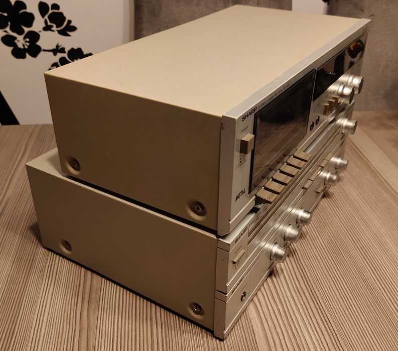 Zestaw SHARP wzmacniacz, radio, magnetofon SA-11, RT-100