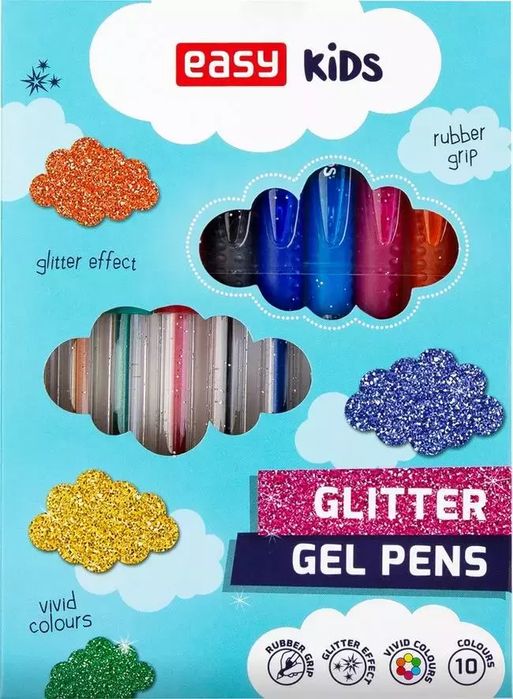 Żelopis Brokatowy 10 Kolorów Easy. Easy Stationery