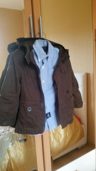 Piękny garniturek H&M.Plus gratisy płaszczyk, koszula,buciki lakierki