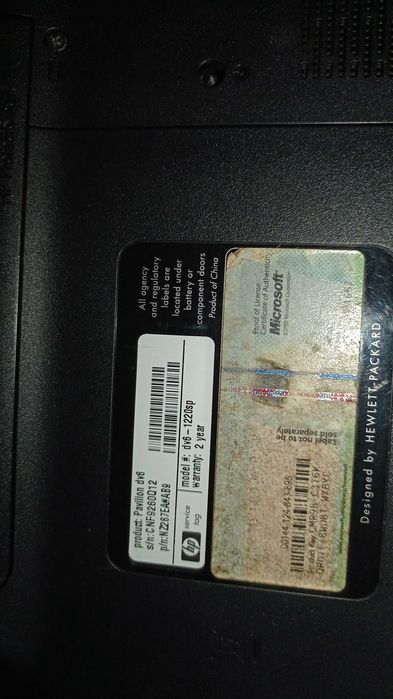 Computador portátil HP  DV6-1220SP