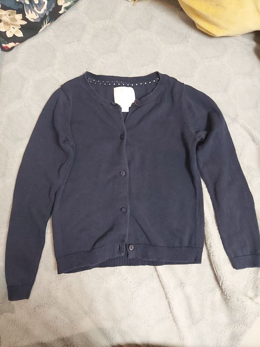 Sweterek na guziczki kardigan elegancki SMYK r. 116 granat