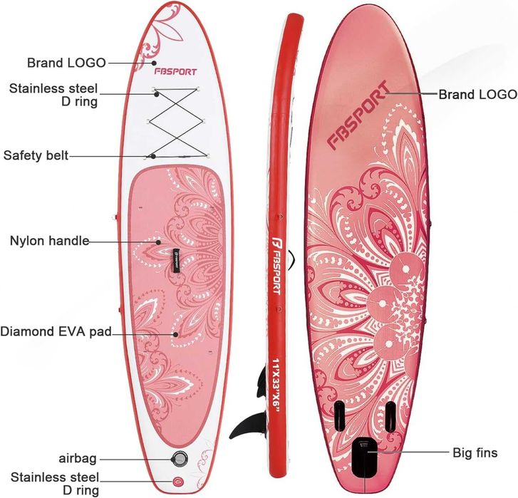 Deska SUP FBSPORT 335 cm + wiosło i pompka opis