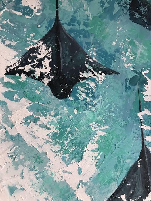 Dwuczęściowy dwiptych „Życie w oceanie” (2×55×75 cm)