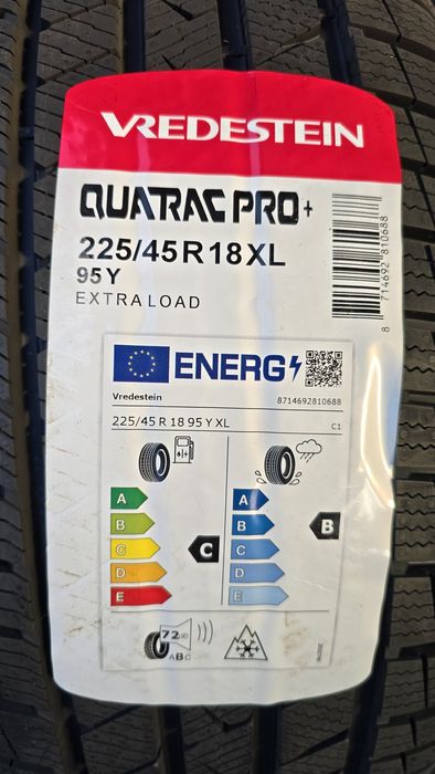 P24 4 x 225/45R18 Vredestein Quatrac Pro+ 95Y XL opony wielosezonowe