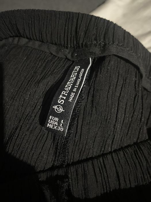 Spodnie lniane czarne