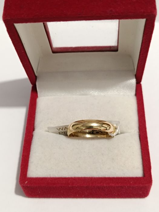 Złota nowa obrączka rozmiar 15, złoto próby 585