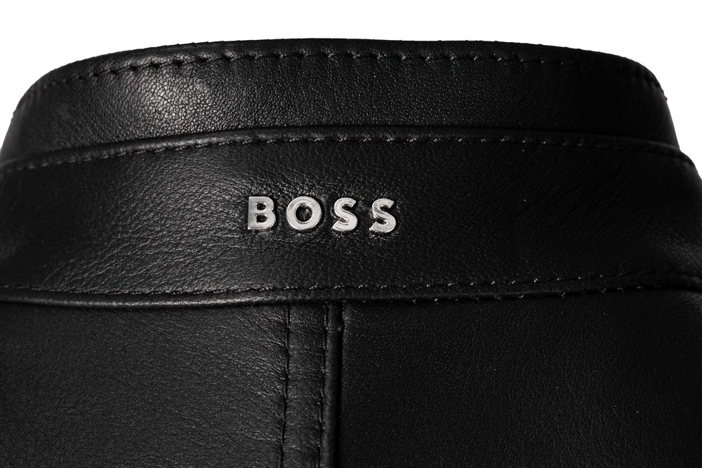 HUGO BOSS skórzana męska kurtka SKÓRA BLACK NOWOŚĆ