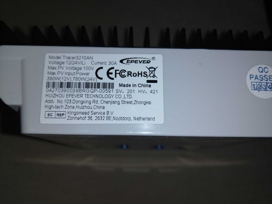 EPEVER 30A MPPT Solar Charge Controller, Tracer3210AN NEW!64172184649603121