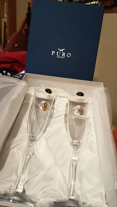 Flutes de champanhe 50 anos de casados