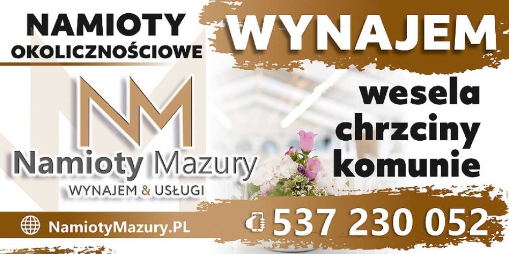 Namiot imprezowy do wynajęcia różne rozmiary komunia , wesele , poprawiny