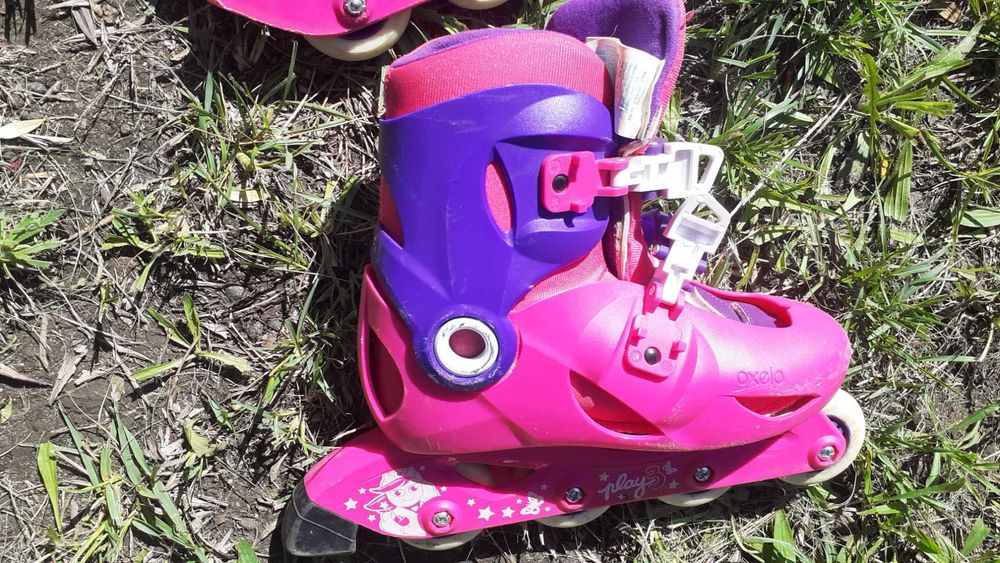 Patins para criança Play 3 Rosa/violeta - marca Oxelo