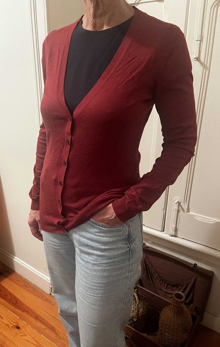 Cardigan bordeaux Massimo Dutti