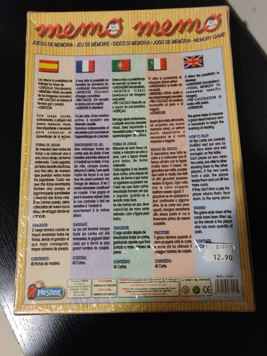 Jogo da memória - jogo educativo em madeira