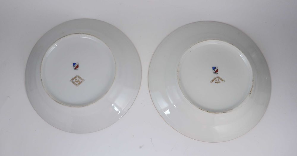 2 pratos de caça em faiança antiga Francesa