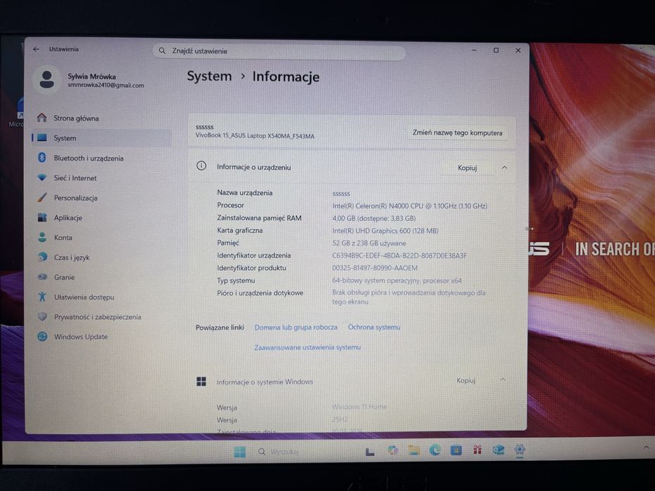 Laptop Asus F543MA-DM695T