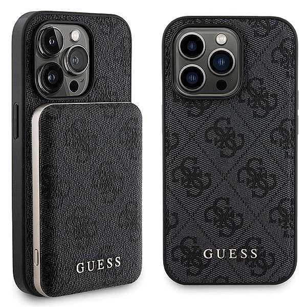 Zestaw etui Guess 4G Metal Logo na iPhone 13 Pro + powerbank 5000mAh M