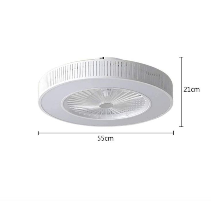 Nowoczesny Plafon LED z Wentylatorem – Lampa Sufitowa 2w1 z Pilotem