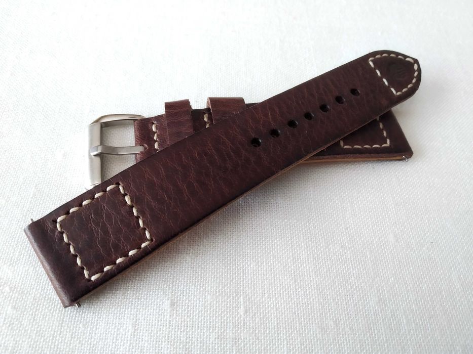 Pasek skórzany do zegarka Vintage 20 / 20 mm - Full Grain