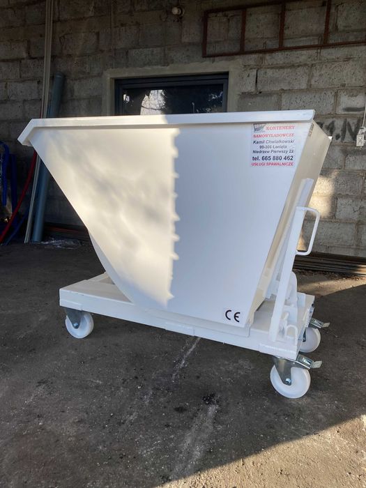 Kontener samowyładowczy 0,5 m3, mulda, pojemnik, koleba na wióry.