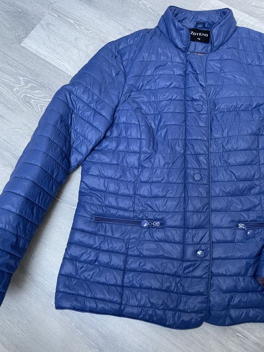 Niebieska pikowana kurtka przejściowa L/XL