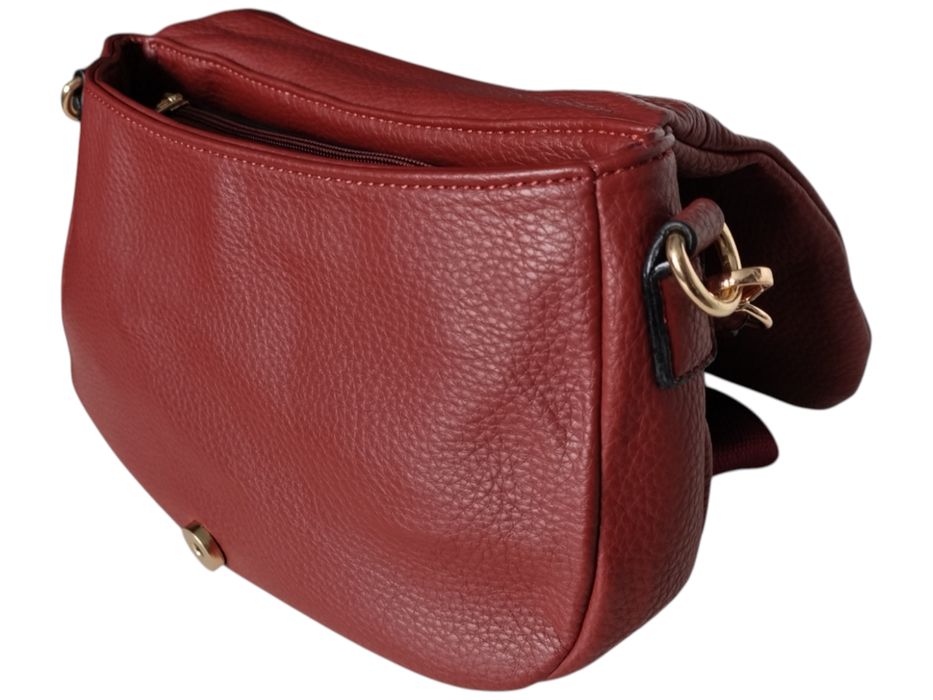 Czerwona Mała Listonoszka Damska na Ramię Miejski Styl