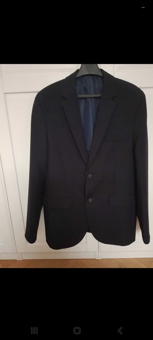 Garnitur granatowo-szary