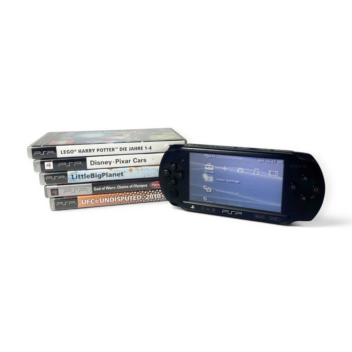 Konsola Sony PSP Street E1004 Czarna + 5 Gier +Pudełko + Ładowarka