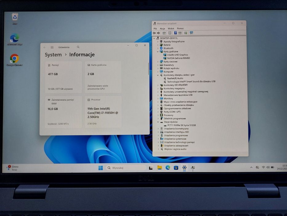 Dell Latitude 5521  i7-11850H/16GB/512SSD/FHD/Win 11/