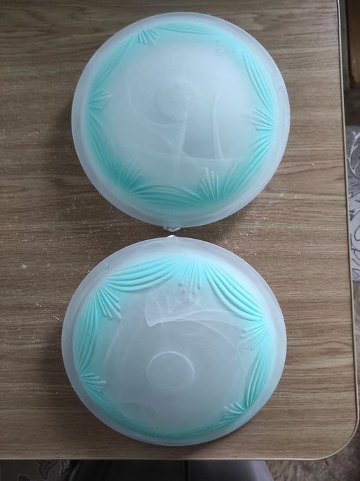 Пара скляних плафонів для люстри/бра (матове скло)