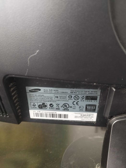 Monitor Samsung 15000:1 sync master 943sn