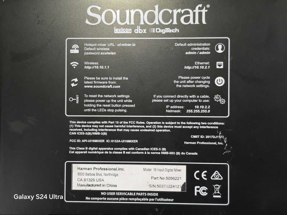 Soundcraft Ui16.