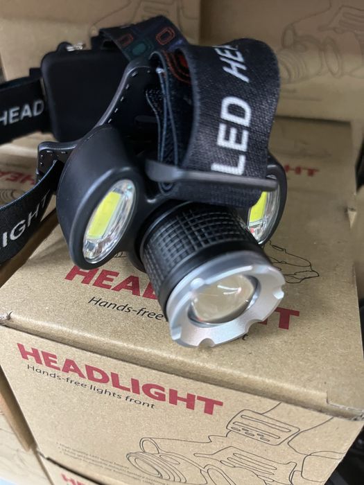 Lanterna de cabeça lec com zoom