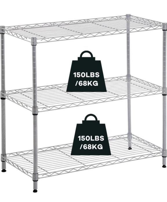 Regały metalowe Actask, 3-poziomowa metalowa półka druciana