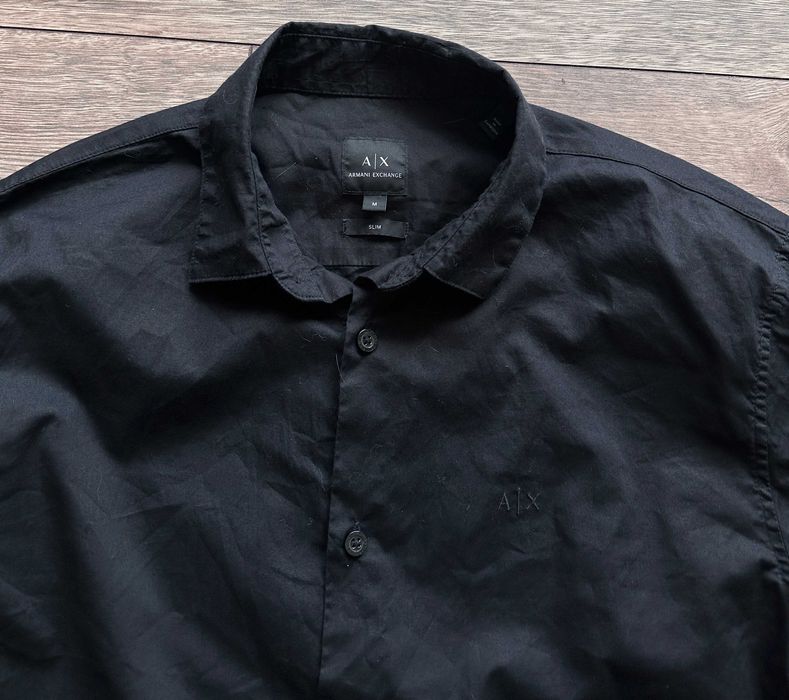 Koszula długi rękaw ARMANI EXCHANGE Slim męska czarna r. M