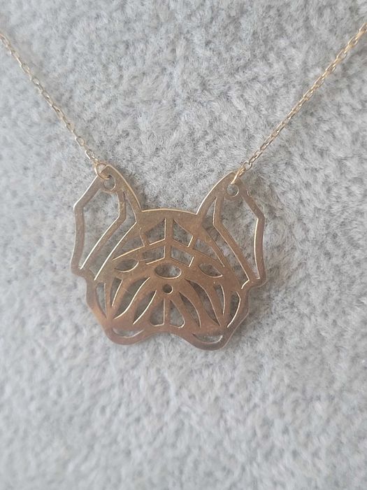 Złota celebrytka buldog francuski 585