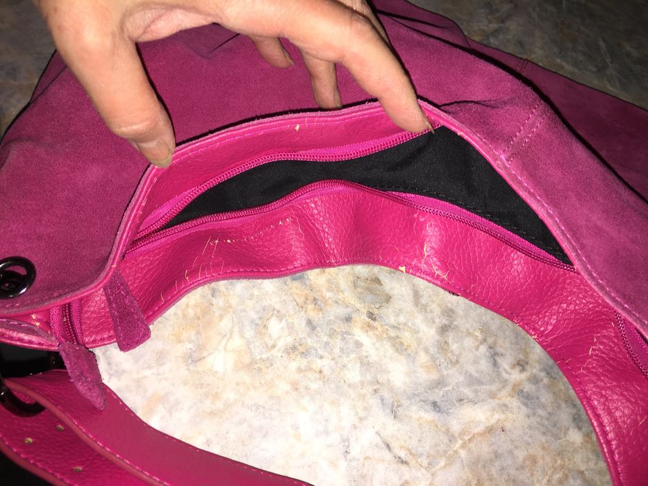 Сумка натуральный замш эко кожа