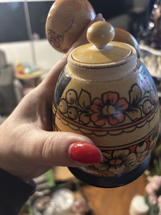 Szkatułka ala matrioszka z drewna