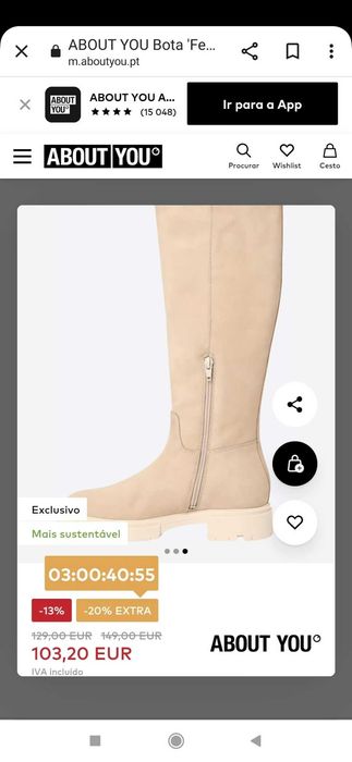 Botas  de cano alto (oportunidade)