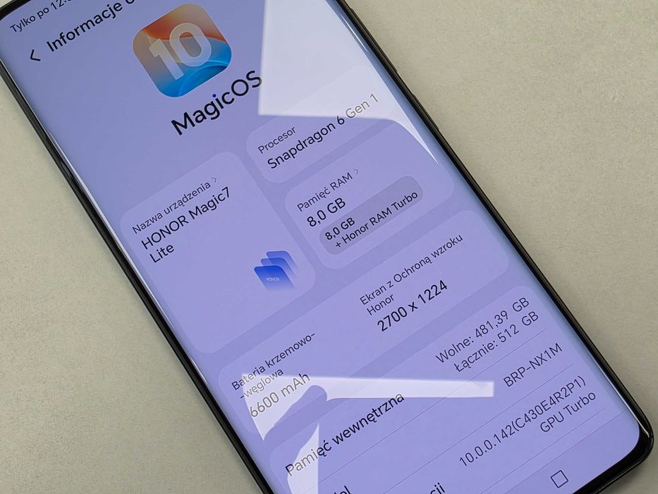HONOR Magic7 Lite Dual SIM 5G/ 8GB/ 512GB/ Titanium Black/ Grade A-/ + ładowarka/ GW do 15.05.2027