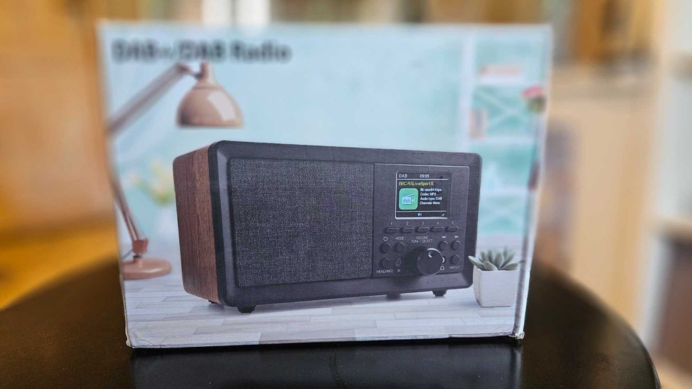 BIAOQINBO DAB Plus radio / DAB+ z Bluetooth FM, radio cyfrowe, retro