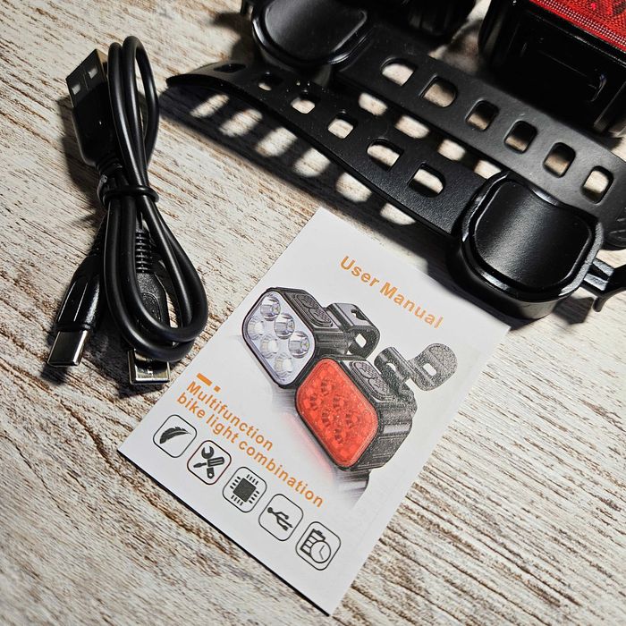 Lâmpadas LEDs dianteira e traseira impermeável para bicicleta.