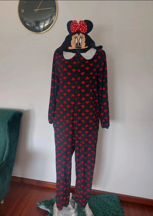 Kombinezon Mickey Mouse polarowy Disney Myszka Minnie serduszka S M