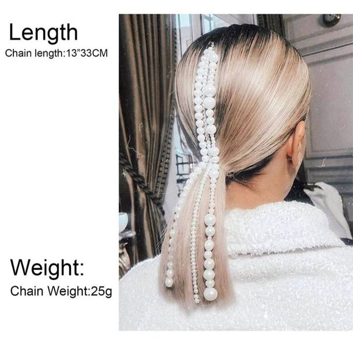 Заколка прикраса для волосся з перлинами