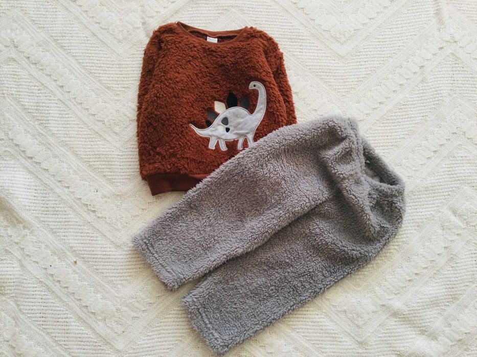 1-2 роки George тепла, пухнаста, флісова піжама з Динозавриком