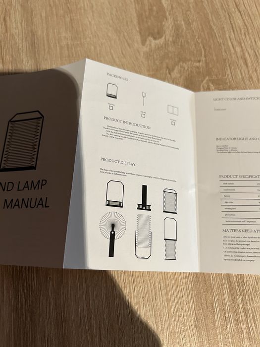 Lampa rozkładana stojąca na biwak namiot do domu