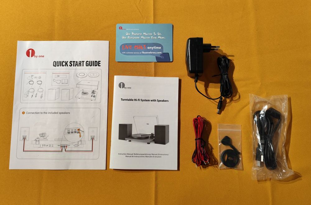Giradiscos 1byone com Sistema Hi-Fi bluetooth e Altifalantes 36W