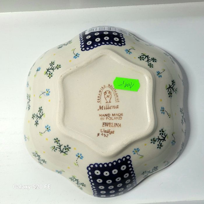 Miska Ceramika Bolesławiec falowana H=5cm, Ø 20cm, poj.500ml