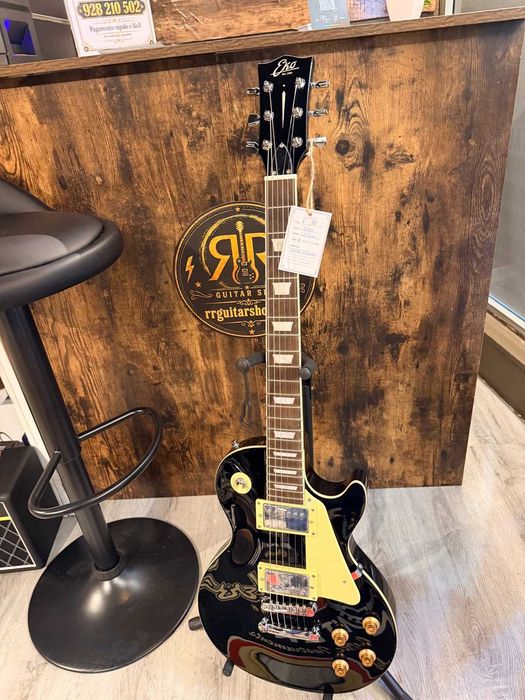 Guitarra elétrica Eko Starter LS300 (tipo LP) Preta - Nova